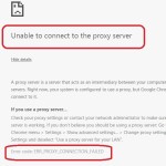 Unable to connect to the proxy server